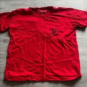 Ariat Men's Red Short Sleeve Logo Tee